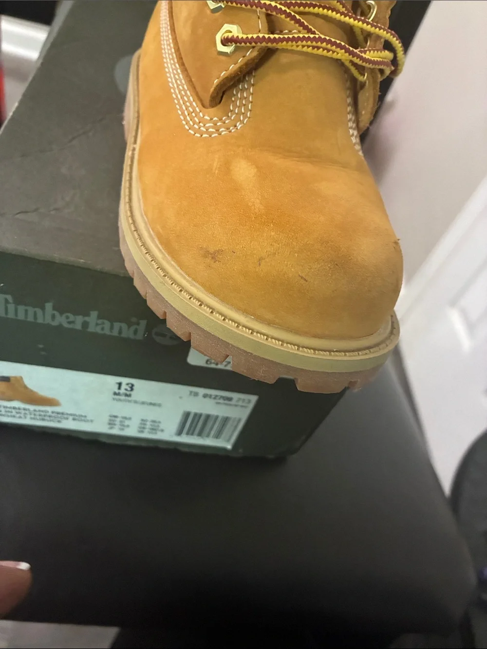 Timberland Kids Wheat/Tan Nubuck Lace-Up Boots